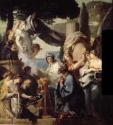 Bourdon, Sebastien Solomon making a sacrifice to the idols oil painting artist